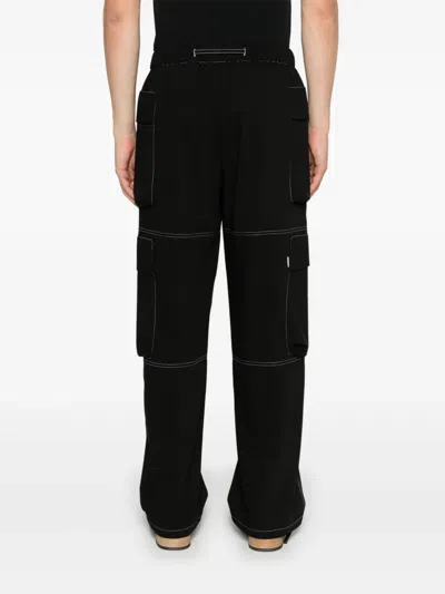 Bonsai Drawstring Cargo Pants In Black