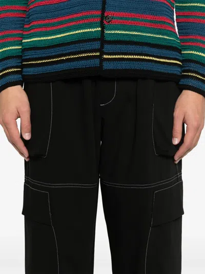 Bonsai Drawstring Cargo Pants In Black