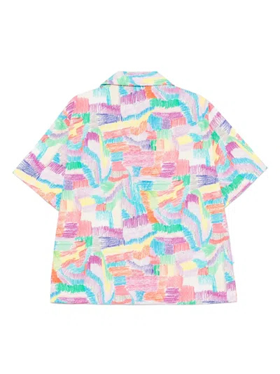 Bonsai Abstract-print Shirt In Blue