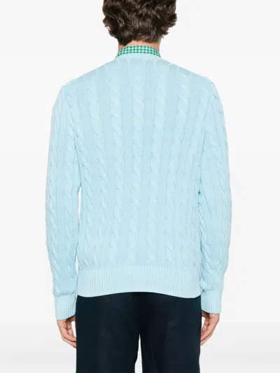Polo Ralph Lauren Sky Blue Cable Knit Pullover