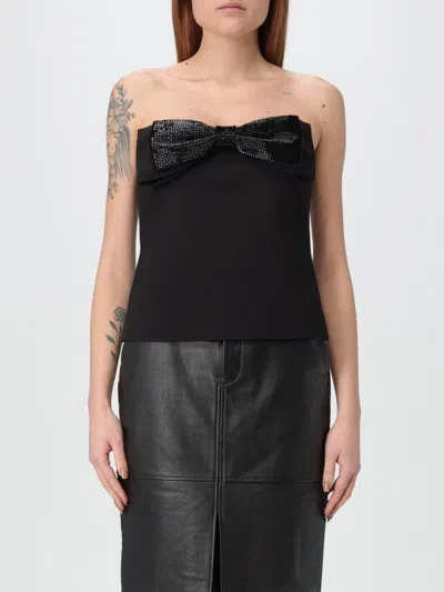 Self-portrait Strapless Top With Bow In Black