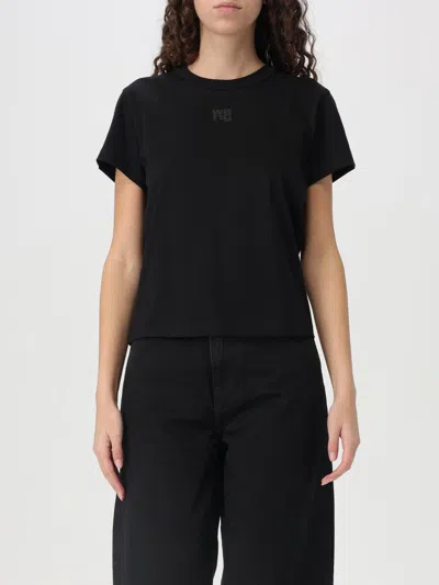 Alexander Wang Cotton T-shirt With Logo In Black