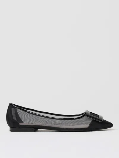 Roger Vivier Women's Gommettine Net Ballet Flats In Black