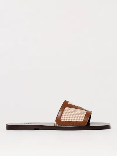 Valentino Man Multicolor Sandals & Slides In Leather