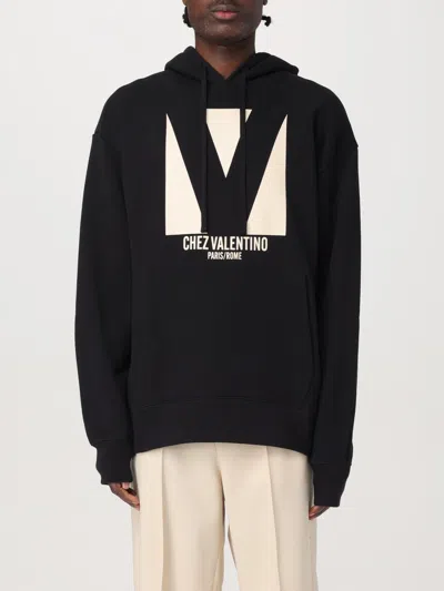 Valentino Sweatshirt Man In Black