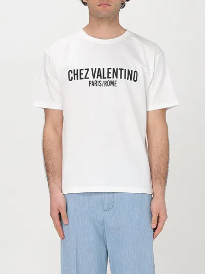 Valentino Cotton Crew-neck T-shirt In White