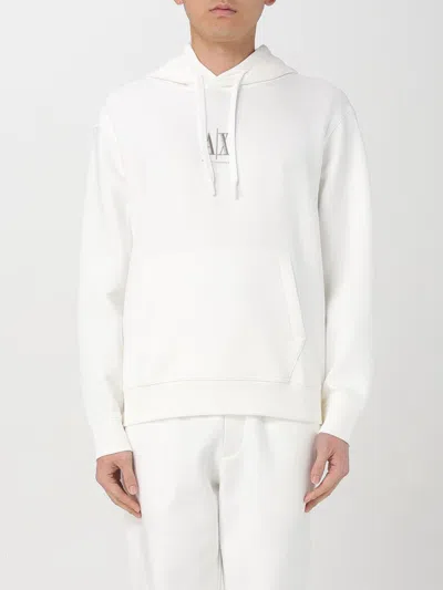 Armani Exchange Long Sleeve Sweatshirt In White