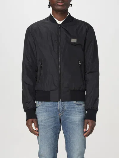 Dolce & Gabbana Black Nylon Outerwear Jacket