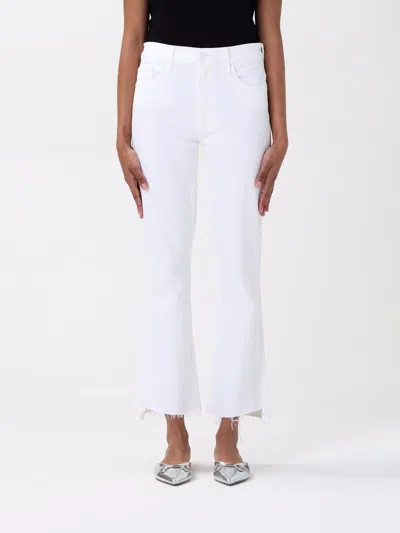 Mother The Insider Double Double Hover Sideways Jeans In Blue - Size 26 In White