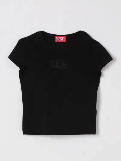 Diesel T-shirt Con Logo Oval D In Black