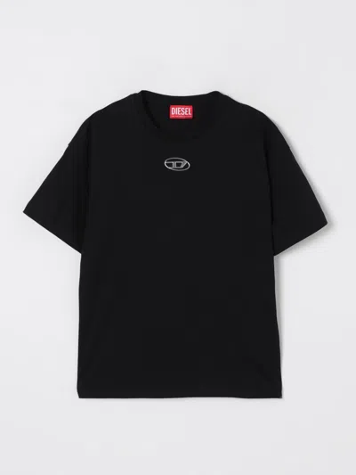 Diesel Black T-shirt For Boy In Black