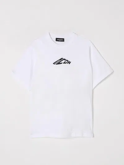 Dsquared2 T-shirt Con Logo Icon New Generation In White