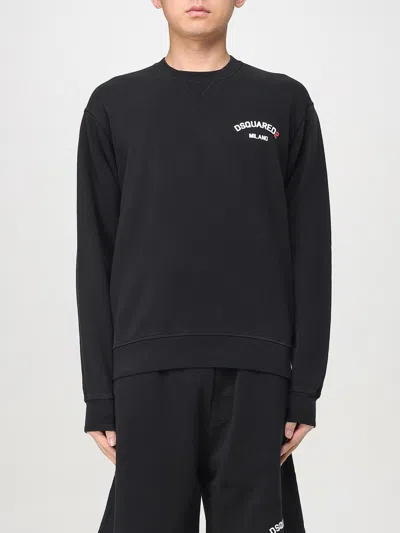 Dsquared2 Cool Fit Milano Crewneck Sweatshirt In Black