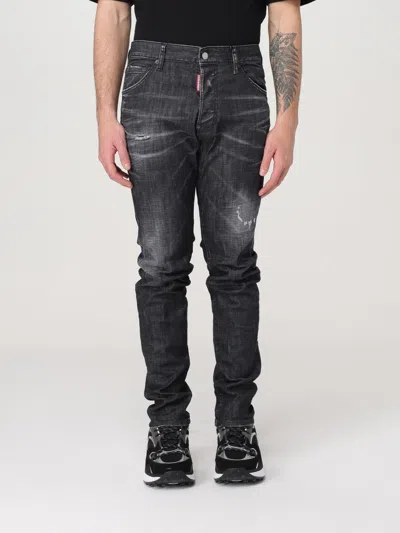 Dsquared2 Easy Black Wash Tidy Biker Black Stretch Cotton Denim Jeans
