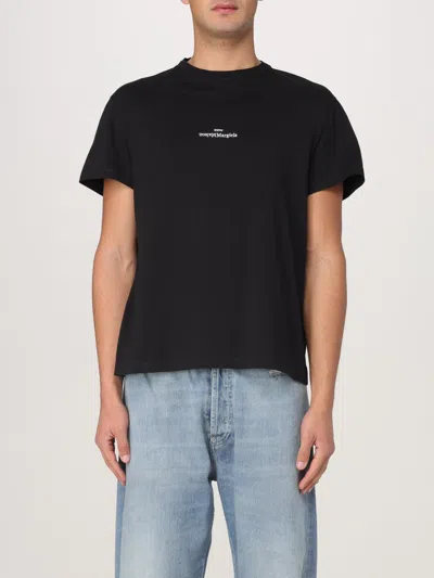Maison Margiela Distorted Logo T-shirt In Black