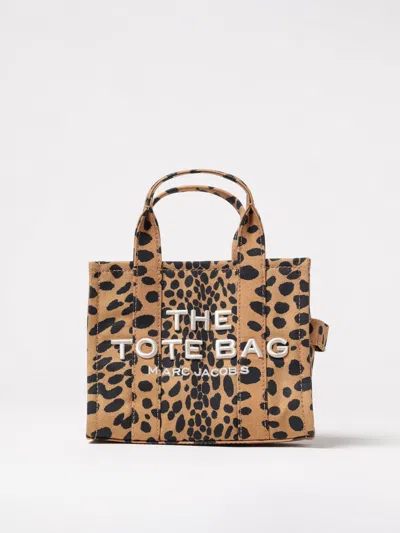 Marc Jacobs The Cheetah Canvas Medium Tote Bag In Black