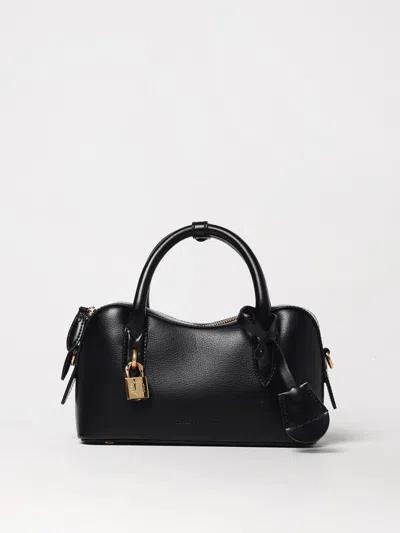 Stella Mccartney Handbag Structured Shape Padlock Detail In Black