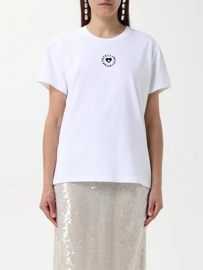 Stella Mccartney Tshirt Con Logo In White
