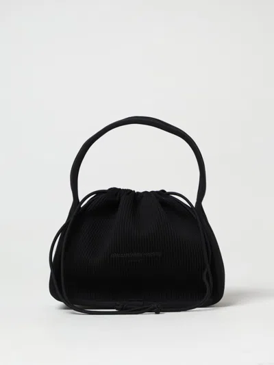 Alexander Wang Shoulder Bag In Black Synthetic Fibers In Black