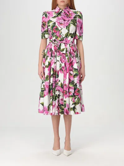 Dolce & Gabbana Women Flower Print Dress In Multi