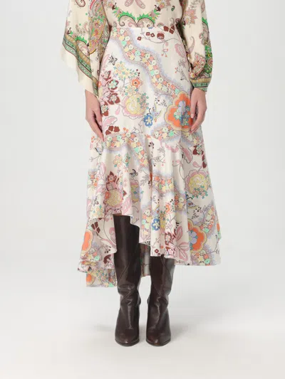 Etro Midi Skirt In Neutral