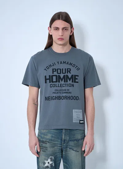 Yohji Yamamoto Gray Neighborhood Edition Ss Tee-2 T-shirt In Grey