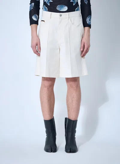 Marni Men Cotton Bermuda Shorts In White