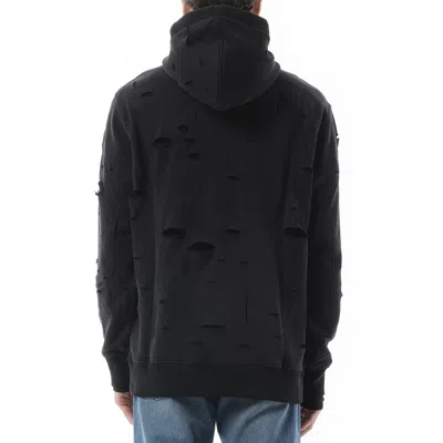Givenchy Men's Archetype Hoodie With Destroyed Effect In Faded Black