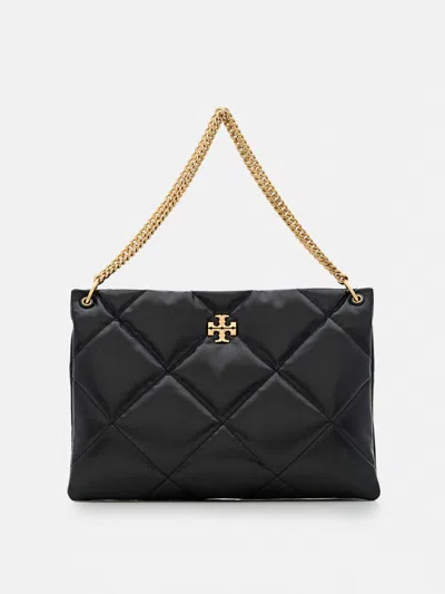Tory Burch Kira Diamond-quilt Leather Tote Bag In Black
