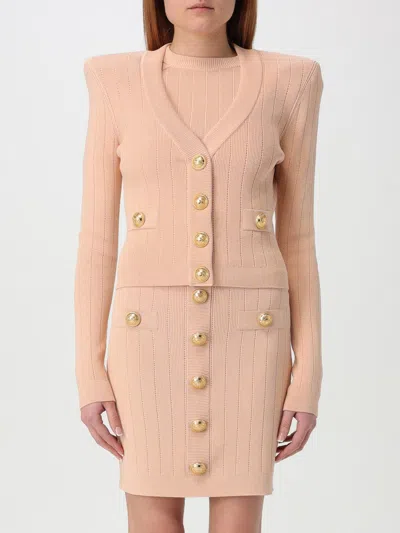 Balmain V-neck Sweater In Pink