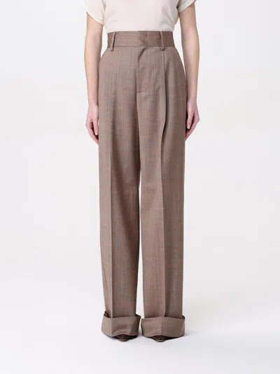 Philosophy Di Lorenzo Serafini High-waist Straight Leg Trousers In Beige