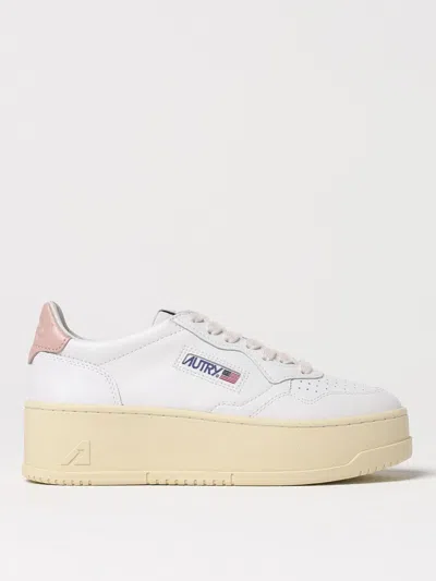 Autry White Low Top Sneakers With Oversized Platform In White