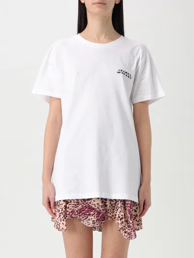 Isabel Marant White Embroidered Logo T-shirt In White