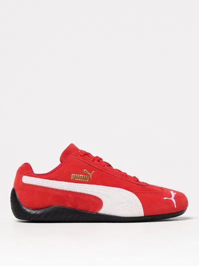 Puma 'speedcat' Red Sneakers With Logo Print On The Side And Logo Lettering On The Side In Leather Unisex In Red
