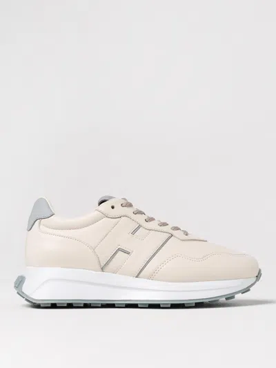 Hogan Salomon Black Textile Sneaker In Beige