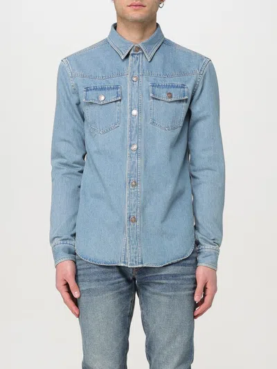 Tom Ford Washed Denim Outershirt In Blue