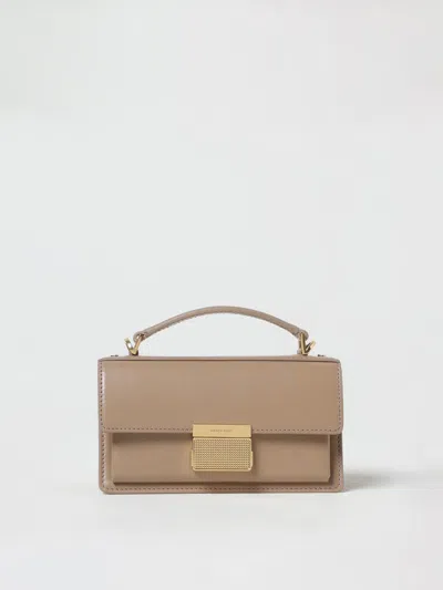 Golden Goose Beige Calf Leather Bag In Dove Grey