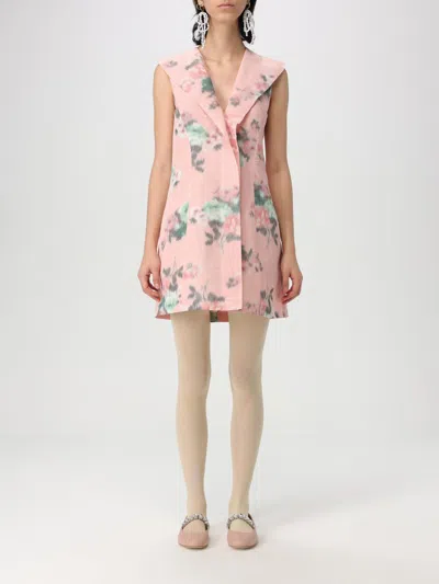 Philosophy Di Lorenzo Serafini Floral-print Mini Dress In Pink