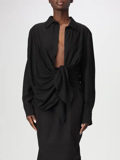 Jacquemus Black La Chemise Bahia Long-sleeve Shirt In Black