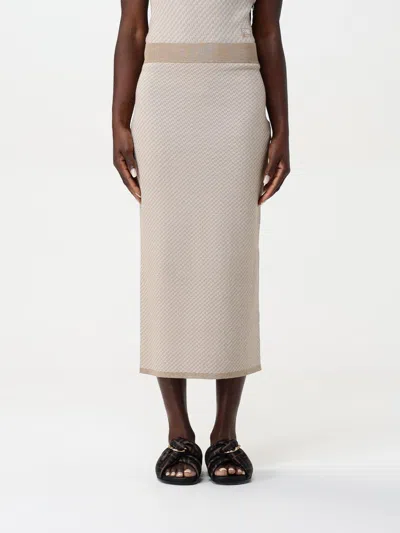 Fendi Micro Ffskirt In Beige