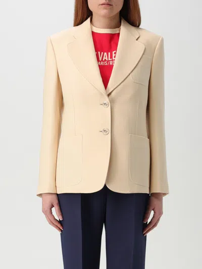 Valentino Crepe Couture Blazer In Yellow