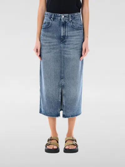 Isabel Marant 'pocketed Belt Loops Skirt' In Blue