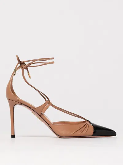 Aquazzura Gabi 85 Leather Pumps In Pink