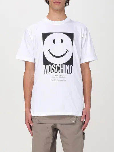 Moschino Smiley Print T Shirt In White