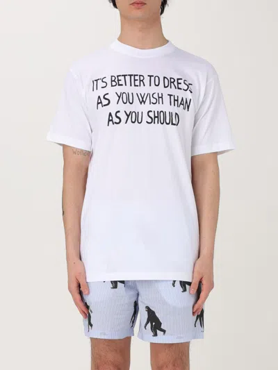 Moschino T Shirt With Lettering Print In White