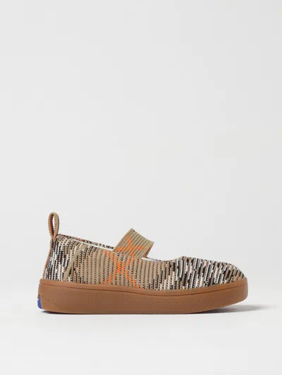 Burberry Girl's Sutton Check-print Mary Jane Shoes, Toddlers/kids In Beige