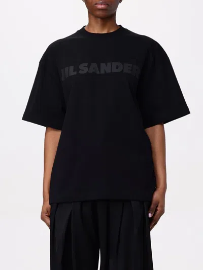 Jil Sander Logo T-shirt In Black