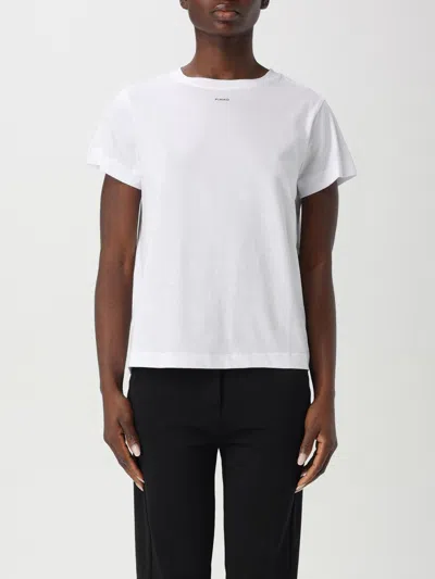 Pinko White T-shirt With Logo Print In White