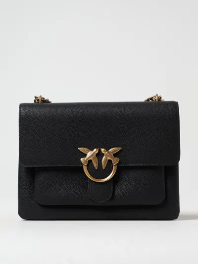 Pinko Love Soft Big Shoulder Bag In Black