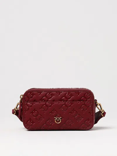 Pinko Logo Shoulder Bag In Red
